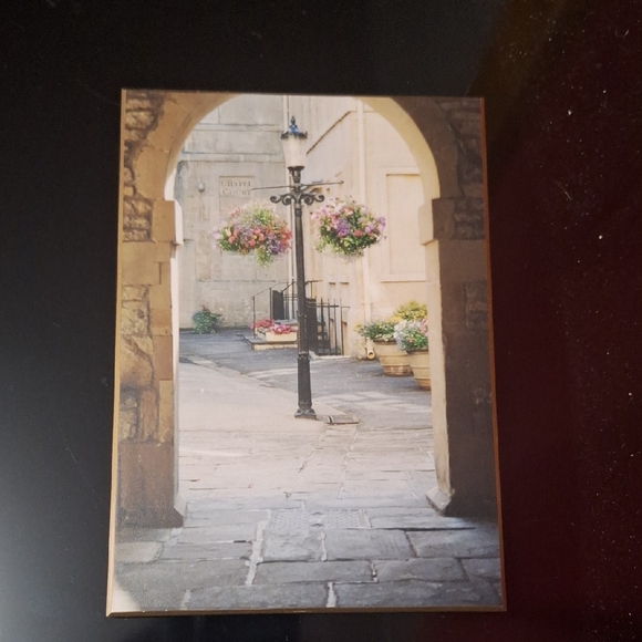 Other - Vintage Qualex Canada Wood Wall Plaque - Chapel Court Street Scene